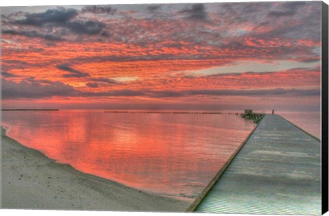 Framed Red Higgs Sunrise Print