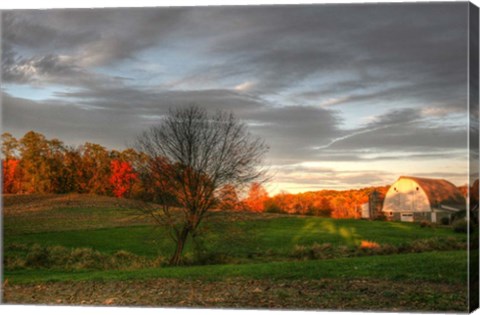 Framed Neighbor&#39;s Barn Sunset Print