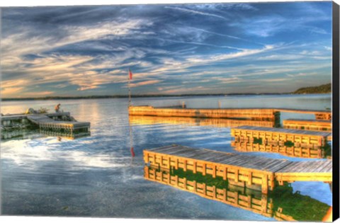 Framed 1,000 Islands Dock 2 Print