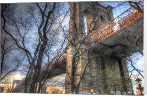 Framed Brooklyn Bridge Early Spring Print