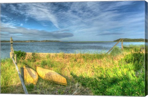 Framed CC Yellow Canoes Print