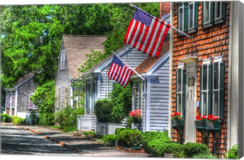 Framed Flag Draped Lane Print