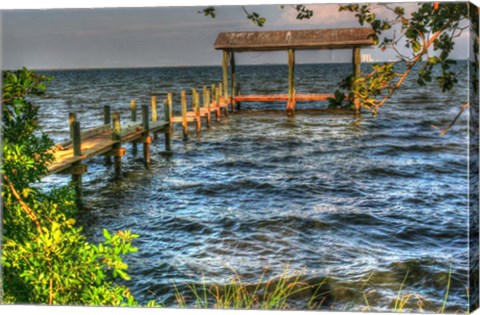 Framed Florida Rustic Pier Print