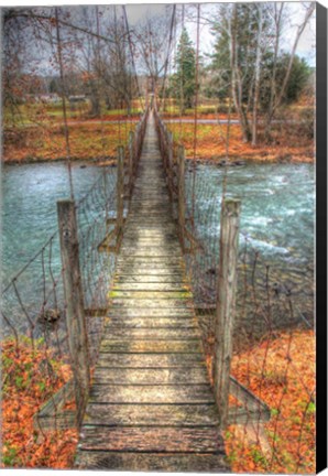 Framed Footbridge Vertical Print