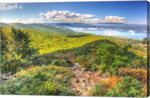 Framed Hudson Highlands From Mt Beacon Print