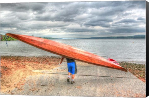 Framed Kayak Put In Print