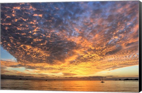 Framed Key West Hobie Sunset Print