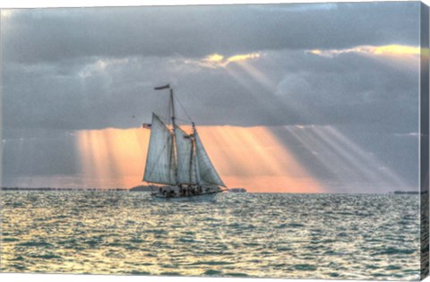 Framed Key West Sunset XV Print