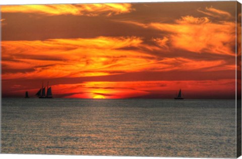 Framed Key West Sunset XVI Print