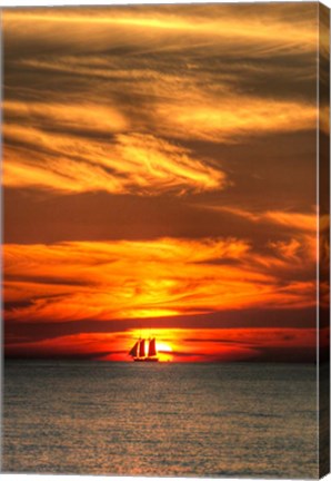 Framed Key West Sunset Vertical II Print