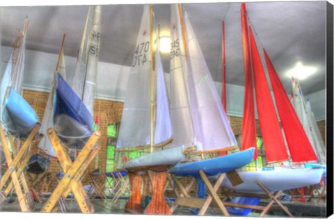 Framed Model Sailboat Clubhouse Print