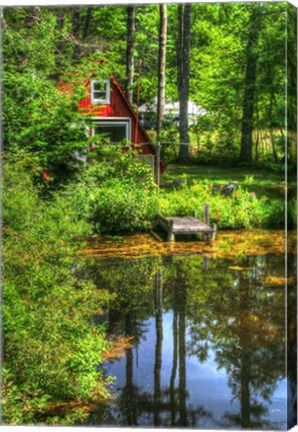 Framed Pond Vertical With a Frame Print