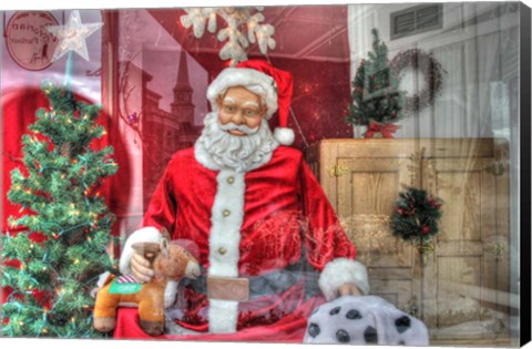 Framed Santa Store Window Print