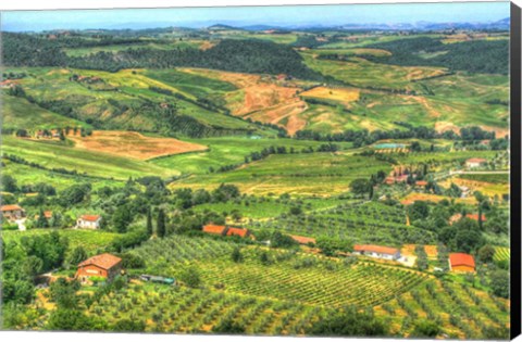 Framed Tuscan Grand View Print