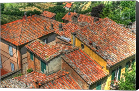 Framed Tuscan Roofs Print