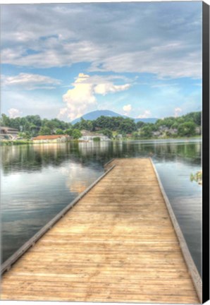 Framed Lake Pier Vertical Print