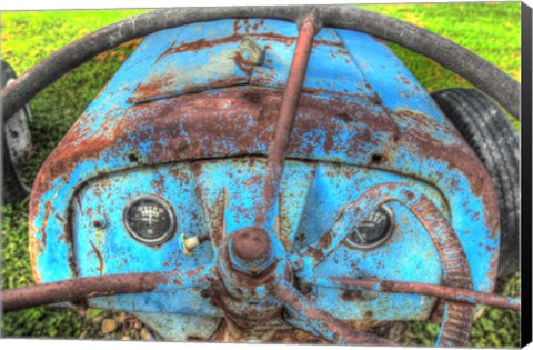 Framed Tractor Seat 2 Print