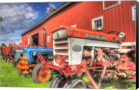 Framed Tractors and Barn Print