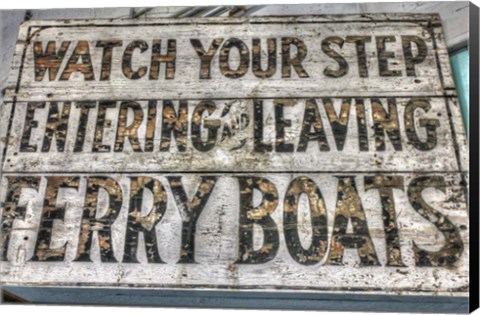 Framed FerryBoats Sign Print