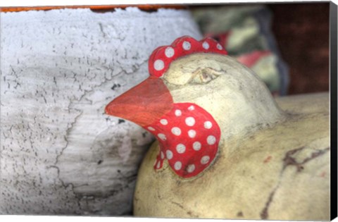 Framed Polka Dot Chicken Print