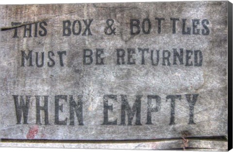Framed Return When Empty Box Print