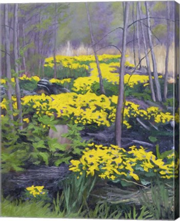 Framed Yellow Carpet Print