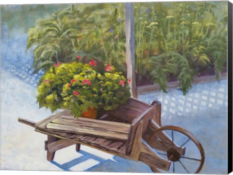 Framed Wheel Barrow Print