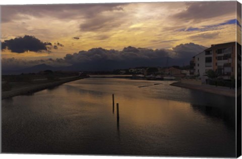 Framed Pont Tournant Sunset Print