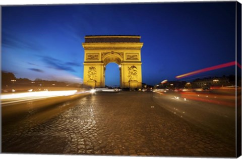 Framed Arc de Triomphe Blue Hour Print