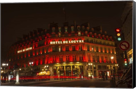 Framed Hotel du Louvre Print