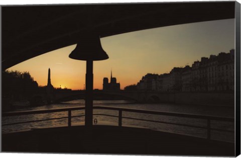 Framed River at Dusk Print