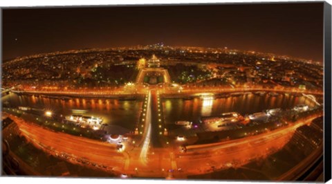 Framed Aerial at Night Print