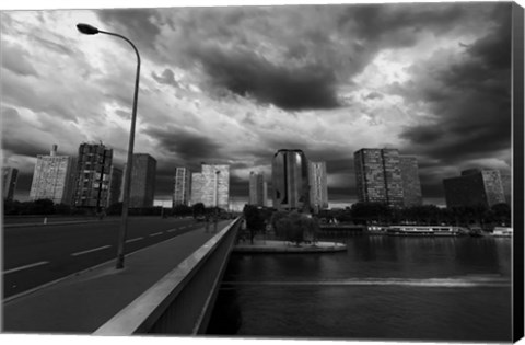Framed Pont Mirabeau Storm Print