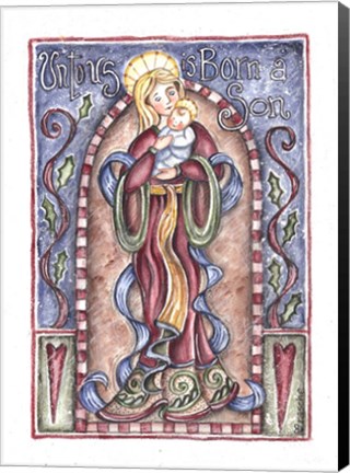 Framed Unto Us is Born Print