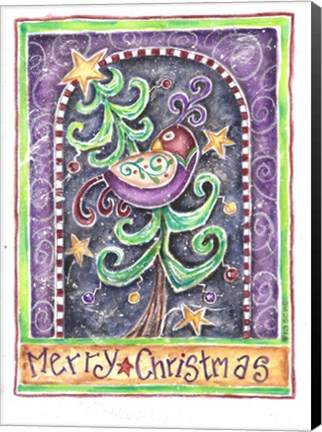 Framed Partridge in Christmas Tree Print