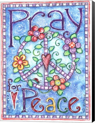 Framed Pray for Peace Print