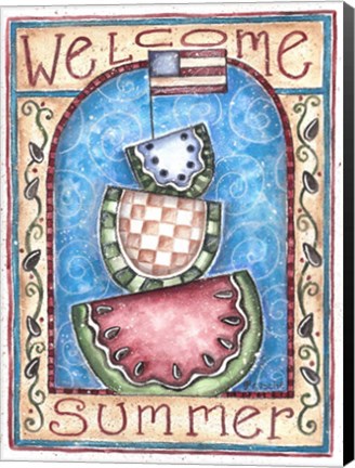 Framed Welcome Summer Print