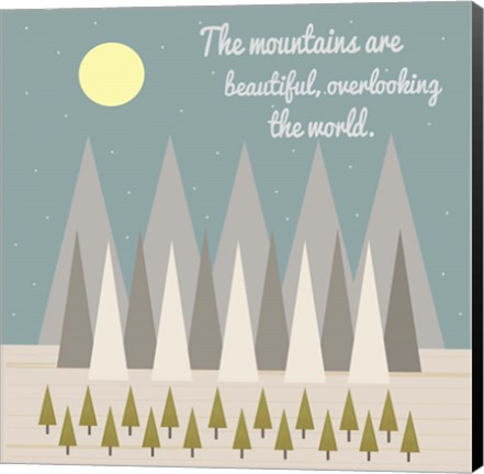 Framed Beautiful Mountains Print
