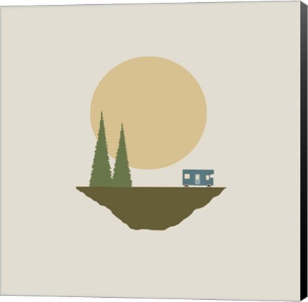 Framed Sunny Day For Camping Print