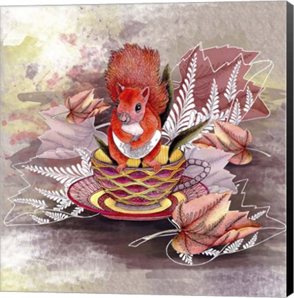 Framed Autumn Squirrel Print
