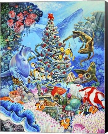 Framed Christmas Under The Sea Print