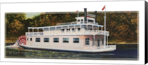 Framed River Boat Print