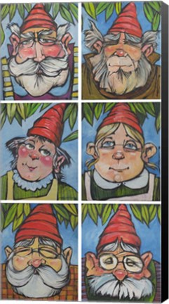 Framed Six Gnomes 2 Print