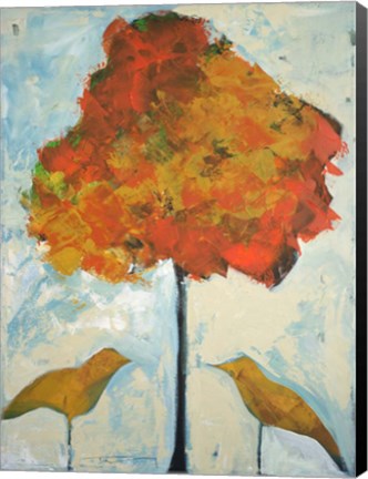 Framed Gold Birds And Maple Print