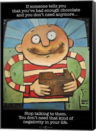 Framed Chocolate Negativity Print