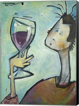 Framed Man Swirls Wine Print