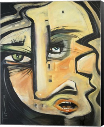 Framed She Lunches Alone Print