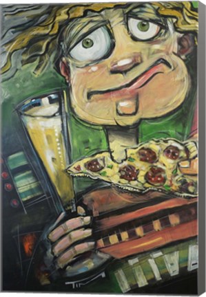 Framed Pete Pilsner Pizza Print