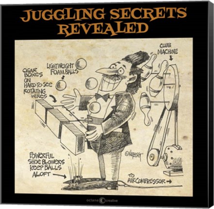 Framed Juggling Secrets Print