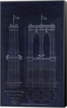 Framed Brooklyn Bridge 1867 Print